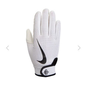 Nike Youth Unisex Huarache Edge Tee Ball Batting Glove, White, M/L